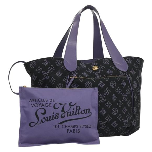LOUIS VUITTON Beach line Cabas Ipanema PM Bag Canvas Purple M95983 Auth 132301 - Picture 1 of 16